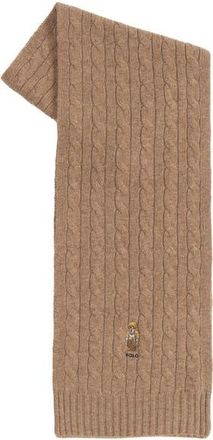 Polo Ralph Lauren Charles Bear Cable Scarf in Italian Hthr at Nordstrom