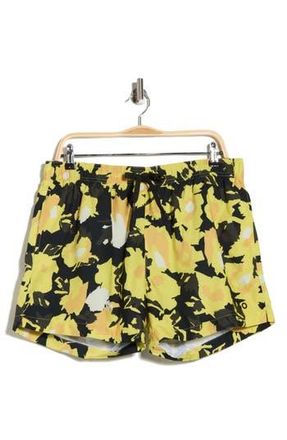 BOSS Memo Abstract Floral Swim Trunks in Bright Yellow at Nordstrom Rack, Size Xx-Large