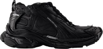 Balenciaga Womens Runner Sneakers Black Synthetic