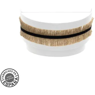 Fabrilamp Aplique Doble Angola 1xe27 Negro/blanco-yute 17x30x15cm
