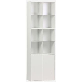 Sweeek Sweeek - Mensola, libreria modulare decorazione legno 3 elementi, 2 ante 8 vani