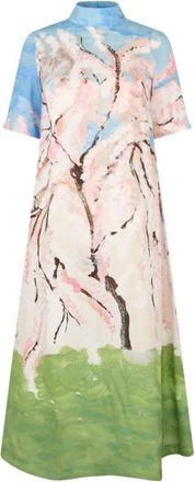 Stine Goya Short Sleeve Midi Dress - female - Stine Goya - Midi Dresses - Multicolor - XS - Dresses