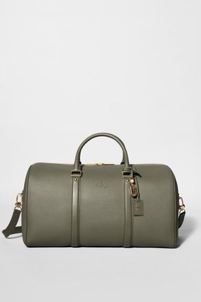 Alo Voyage Duffle Bag in Olive Tree Leather