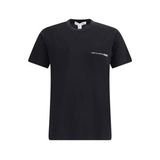 Comme Des Garçons T-Shirts, male, Black, M, Logoed Cotton T-Shirt with Monogram