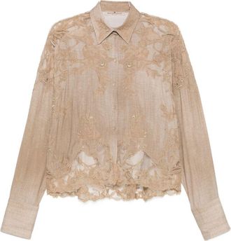 Ermanno Scervino Womens Embroidered Shirt