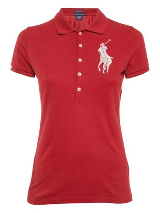 Polo Ralph Lauren Polo Pony-embroidered polo shirt - women - Cotton - S