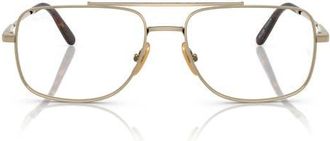 Ray-Ban William Titanium 56mm Square Optical Glasses in Gold Flash at Nordstrom