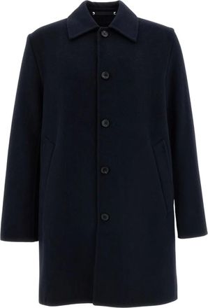 Paul Smith Abrigo largo de mezcla de lana - Coats - Hombre - Azul - M