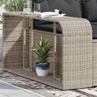 vidaXL Scaffali Portaoggetti 2 pz Grigio Chiaro in Polyrattan - Vidaxl