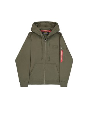 Alpha Industries Hoodie ALPHA INDUSTRIES Backprint Zip Hoodie, Herren, Gr. S, schwarz olive, Obermaterial: 80% Baumwolle, 20% Polyester, regular fit, Sweatshirts Hoodi