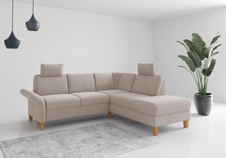 HOME AFFAIRE Ecksofa »Rochelle, L-Form« wahlweise mit Armteilverstellung, Bettfunktion und Bettkasten