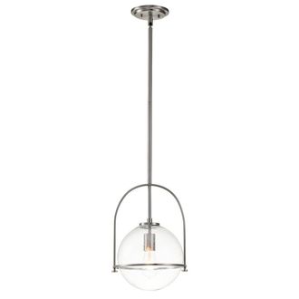 Netlighting Hinkley Somerset Globe Pendant Ceiling Light Brushed Nickel in Grey