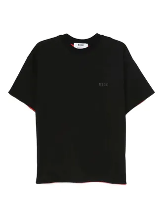 Msgm T-shirt met logodetail - Zwart