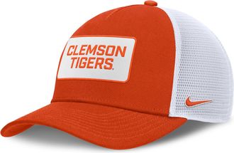 Nike Clemson On-Field Rise Nike Mens College Trucker Adjustable Hat in Orange | NC9708DQCLN-EST