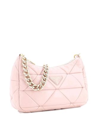 Prada System Re-Edition Shoulder Bag Quilted Nappa Leather Small hobo bag - Neutrals