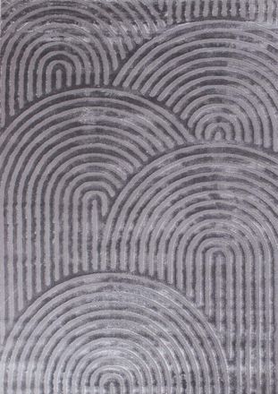 Nazar Rugs Alfombra de pelo corto con dise&ntilde;o de arco iris - gris - 200x290 cm