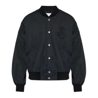 Jil Sander Bomber Jackets, male, Black, Size: M Bomber Jacket with Logo