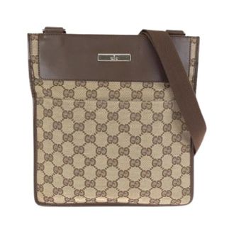 Gucci Pre-owned GG Canvas Leren Schoudertas - Dames - Pre-owned - Bruin - Maat: ONE Size Leer