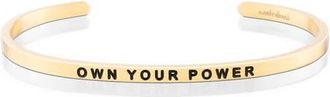 Mantra Own Your Power, Know Your Worth bracelet in Yellow Gold at Nordstrom