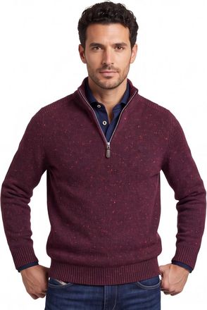 Fynch-Hatton Half zip trui Fynch Hatton gebreid rood