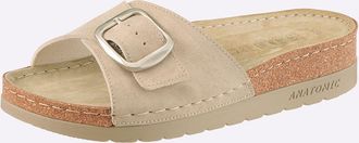 Casual Looks Pantolette CASUAL LOOKS, Damen, Gr. 36, bordeaux, Lederimitat, Schuhe Pantolette