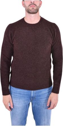 MC2 Saint Barth Alpaca Crewneck Sweater Elegant Veelzijdig - Heren - Ronde hals truien - Bruin - M - Truien & Vesten
