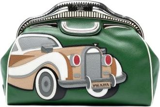 Prada Pre-owned Handbags, female, Green, Size: ONE SIZE Pre-owned Handbag