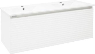 Puma Naturel Mobile bagno con lavabo Savona Natural 118x43x44,8 cm bianco lucido (SAVONA120BI)