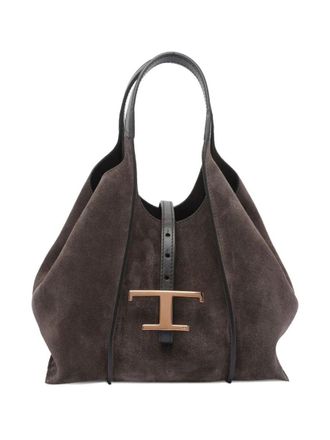 Tod's T Timeless Mini Shopping In Suede Bags