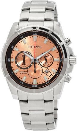 Citizen Chronograph Quartz Peach Dial Mens Watch AN8200-50X