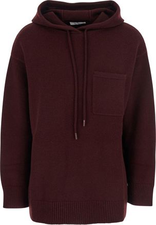 Max Mara Dark Brown Solid Hood Sweatshirt