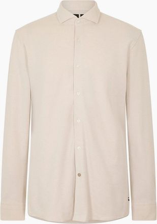 HUGO BOSS Mens Mens Hank Spread 243 10262046 01 Oxford Shirt - Cream - Size: 15.5 inch