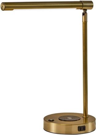 Adesso DAX LED Wireless Charging Desk Lamp in Antique Brass at Nordstrom