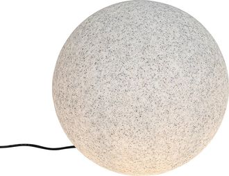 QAZQA Qazqa Moderno L&aacute;mpara De Exterior Moderna Gris 45 Cm Ip65 - Nura Pl&aacute;stico Esfera Adecuado Para Led Max. 1 X 23 Watt