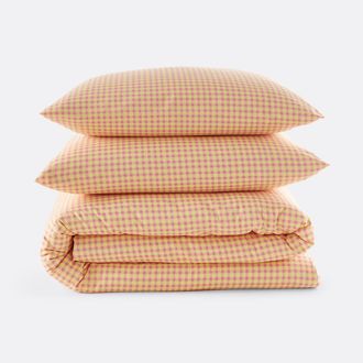 La Redoute Interieurs Beddengoed 30% gerecycled katoen, vierkante kussensloop, geruit, LESIA