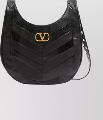 Valentino Garavani small leather shoulder bag with polka dot strap