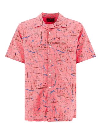 Beams Plus Overhemd met abstracte print - Roze