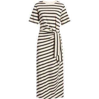Rag & Bone The Slub Stripe T-Shirt Maxi Dress in Cream Multi at Nordstrom, Size X-Small