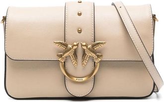 Pinko Mini Shoulder Bag With Gold-Tone Bird Buckle