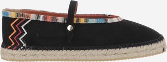 Missoni Womens Espadrilles Zigzag Viscose Blend Black Shoe