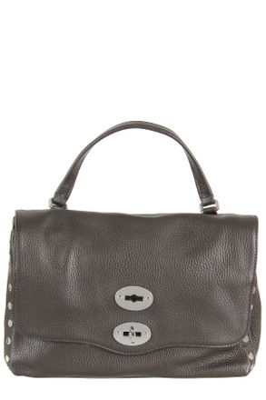 Zanellato Brown Grained Leather Shoulder Bag