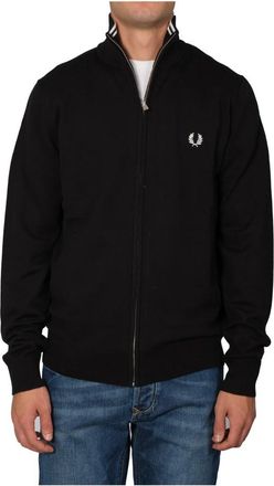 Fred Perry Heren Cardigan met olledige rits - Heren - Vesten met rits - Zwart - S - Hoodies & sweatvesten