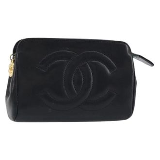 Chanel Pre-owned Clutches, female, Black, Size: ONE SIZE Pre-owned Pouch