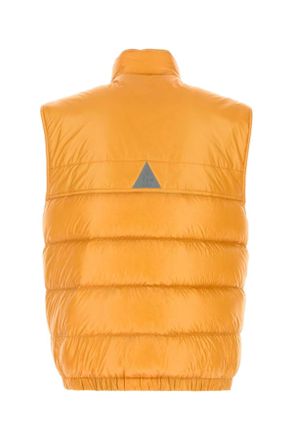 Moncler Mens Yellow Nylon Sleeveless Uychi Down Jacket 123 Giubbini