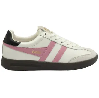 Gola Womens Cyclone Leather Sneaker In White/candy/black