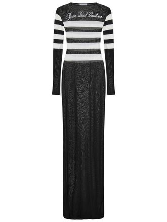 Jean Paul Gaultier The Knit Signature Marinière Long Dress