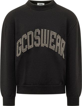 GCDS Black Crew Neck Sweater