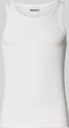 Review Tanktop mit gerippten Abschl&uuml;ssen in Offwhite, Gr&ouml;&szlig;e XXL