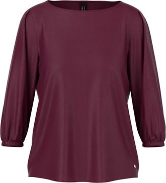 Marc Cain Feminine Blouse in Pure Silk - Dames - Blouses - Paars - XS - Overhemden