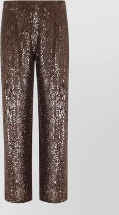 Parosh sequin flare tailored trousers formal design
